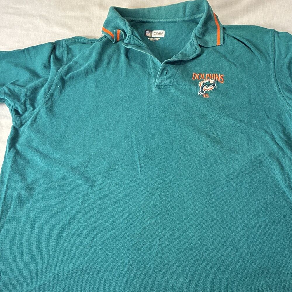 Team Apparel, Dolphins, Pullover Shirt, Teal Green, Adult Size, Large Men’s